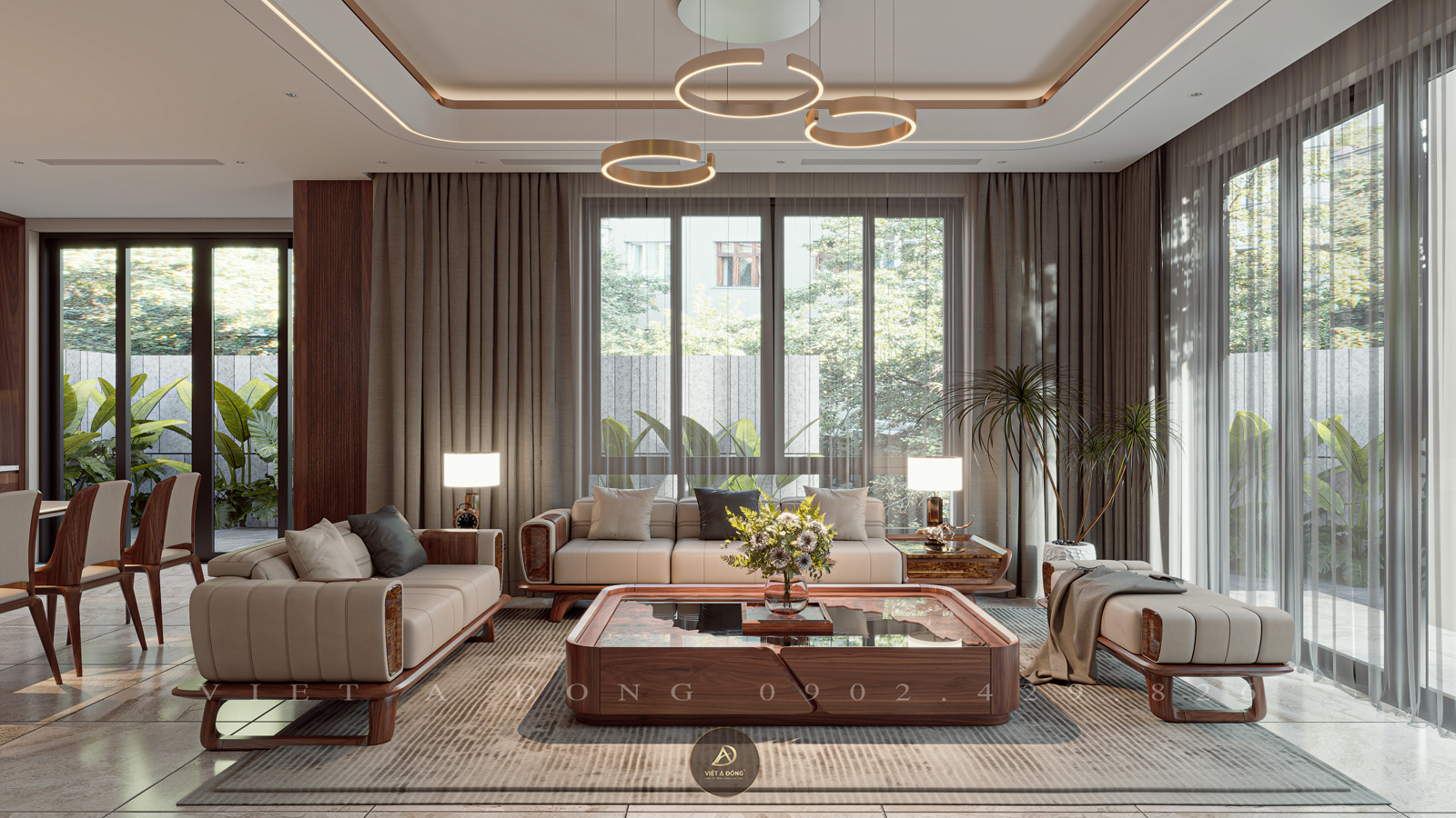 Đánh giá chất lượng sofa gỗ óc chó làm tại Việt Á Đông